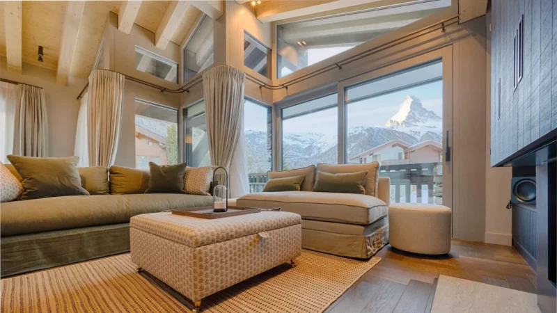 Dufourspitz Lodge, Zermatt. Image c/o Luxury Chalet Company.